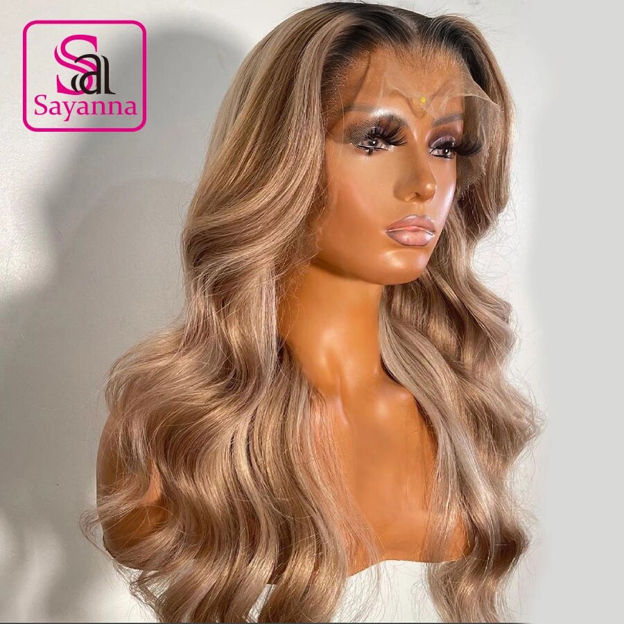 Ombre Ash Blonde HD Lace Frontal Wig Body Wave 13x..